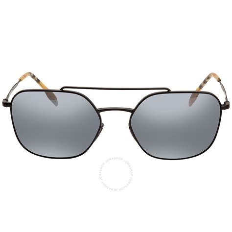 Burberry Flight Grey Square Men's Sunglasses 